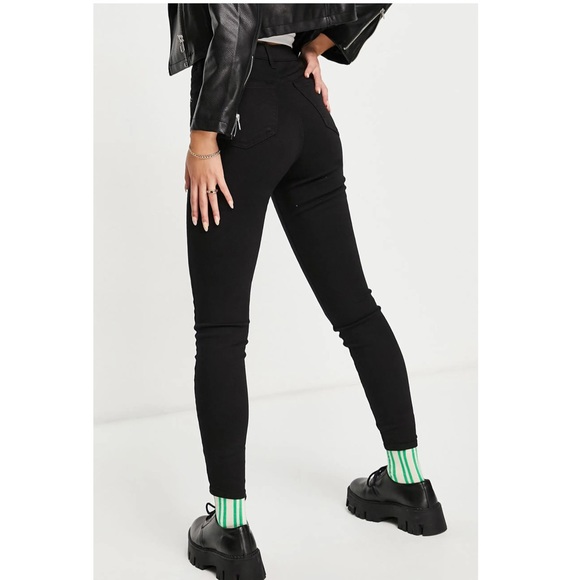 COPY - TOPSHOP Black Moto Jamie Skinny Jeans - Picture 3 of 7